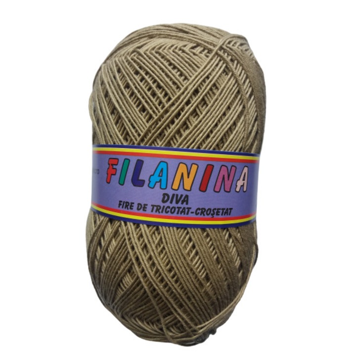 Fir tricotat, Filanina, Acril, bej , 300 m