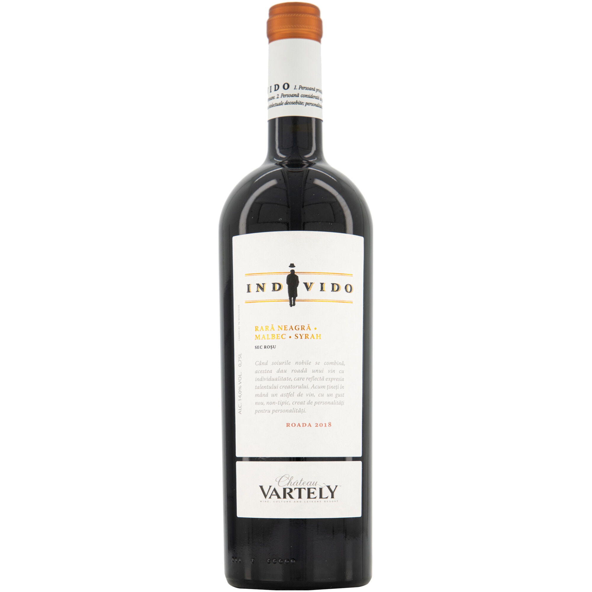 Vin Rosu Vartely Individo, Rara Neagra & Malbec & Syrah, Sec, 0.75l