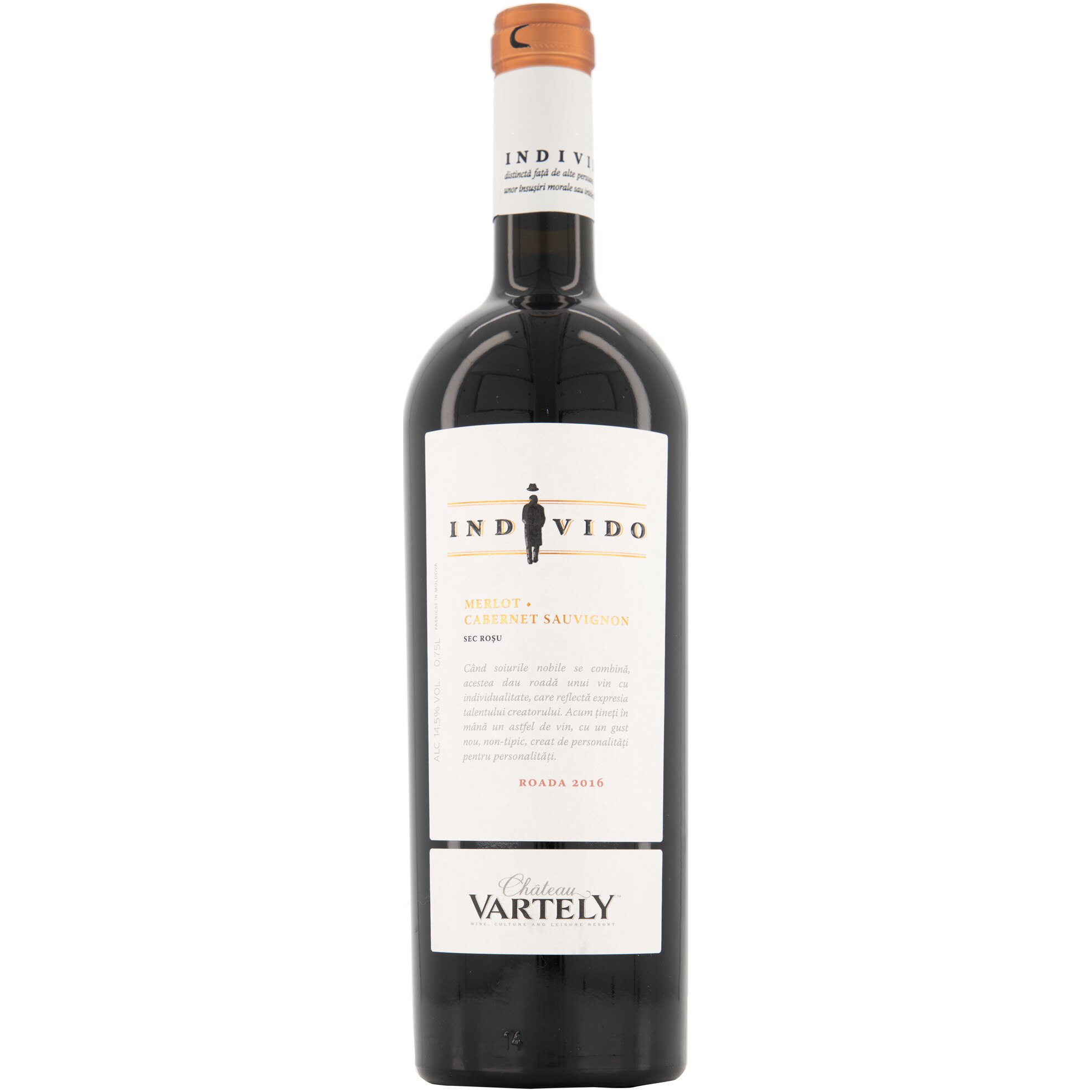 Vin Rosu Vartely Individo, Merlot & Cabernet, Sec, 0.75l