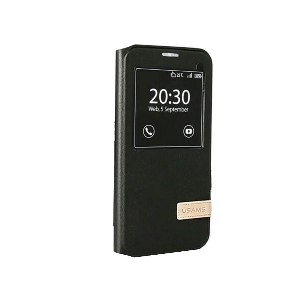 Husa USAMS Book Flip din Piele Negru pentru Samsung A3 2016