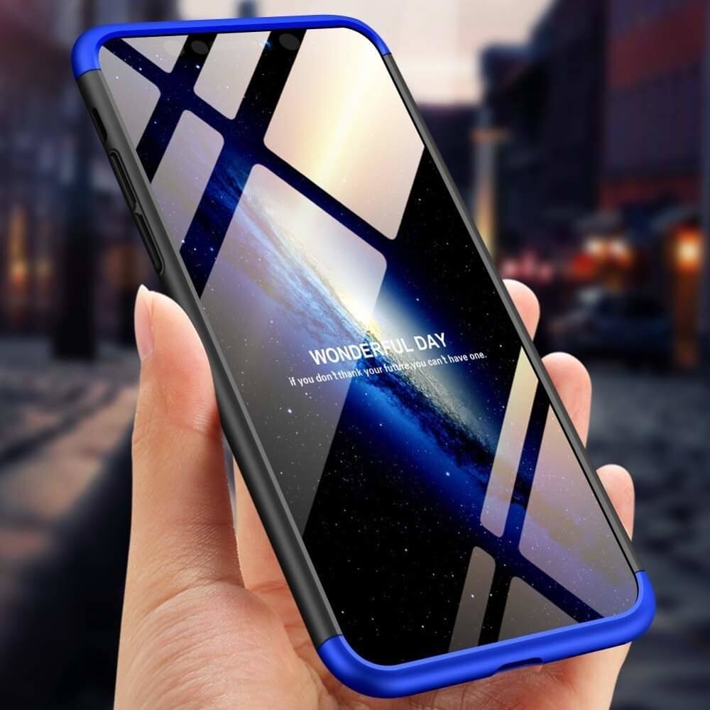 Husa iPhone XS Max, Protectie 360 - Fata, Spate si Laterale, GKK, Albastru