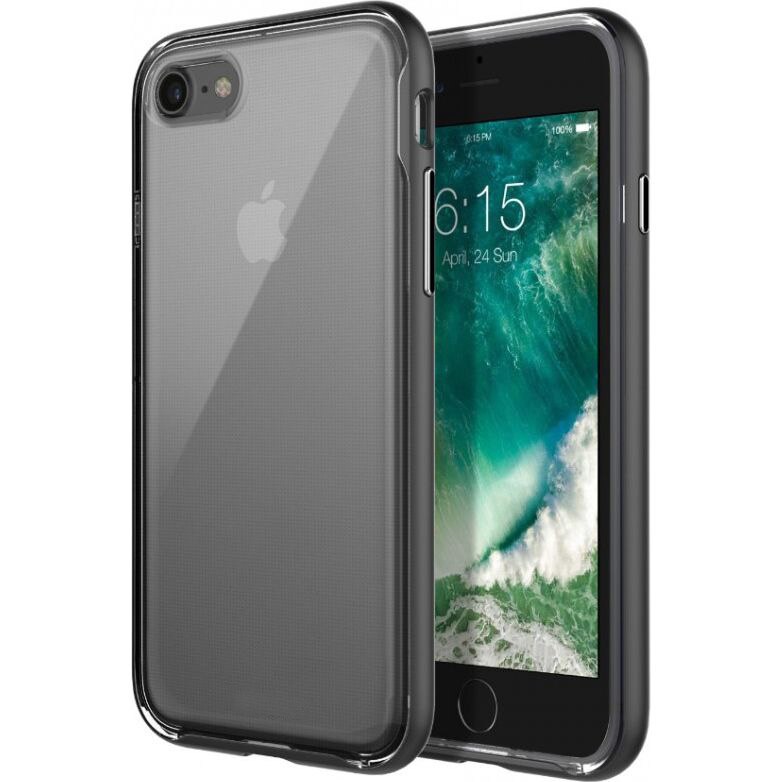 Husa protectie pentru Apple iPhone 7 Plus / iPhone 8 Plus, anti amprenta, Negru si folie de sticla, Joyshell