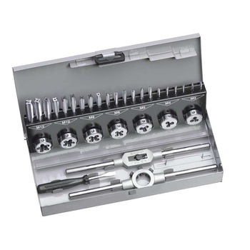 Set 31 piese filiera M3-M12 si tarod M3-M12, HSS, KWB Professional Set 31 piese filiera M3-M12 si tarod M3-M12, HSS, KWB Professional