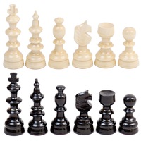 piese sah din lemn lucrate manual negru cu alb diametru baza 38 cm inaltime rege 115 cm imagen 37_0_
0