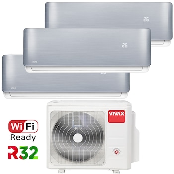 Aer conditionat Multisplit Vivax R-Design ACP-21COFM60AERI / 2x ACP-09CH25AERI SILVER + ACP-12CH35AERI SILVER, R32, Inverter, Clasa A++, I Feel, Auto Restart, Autodiagnoza, Autocuratare, Sleep Mode, 24 timer Aer conditionat Multisplit Vivax R-Design ACP-21COFM60AERI / 2x ACP-09CH25AERI SILVER + ACP-12CH35AERI SILVER, R32, Inverter, Clasa A++, I Feel, Auto Restart, Autodiagnoza, Autocuratare, Sleep Mode, 24 timer