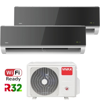 Aer conditionat Multisplit Vivax R-Design ACP-18COFM50AERI / 2x ACP-12CH35AERI SILVER MIRROR, R32, Inverter, Clasa A++, I Feel, Auto Restart, Autodiagnoza, Autocuratare, Sleep Mode, 24 timer Aer conditionat Multisplit Vivax R-Design ACP-18COFM50AERI / 2x ACP-12CH35AERI SILVER MIRROR, R32, Inverter, Clasa A++, I Feel, Auto Restart, Autodiagnoza, Autocuratare, Sleep Mode, 24 timer