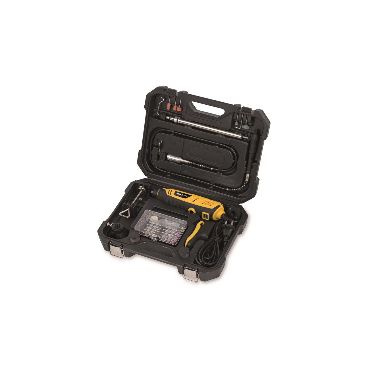 Trusa mini slefuitor cu accesorii, POWERPLUS, 200w