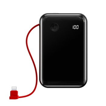 Baterie Externa Baseus Mini S, Digital Display, 3A, 10000 mAh, Cablu USB-C, Neagra Baterie Externa Baseus Mini S, Digital Display, 3A, 10000 mAh, Cablu USB-C, Neagra
