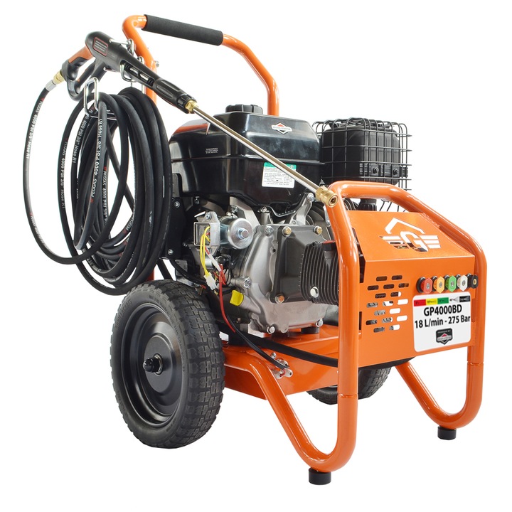 Aparat de spalat cu presiune Gaspper GP4000BD, 275 bari, benzina 4 timpi, 18l/min