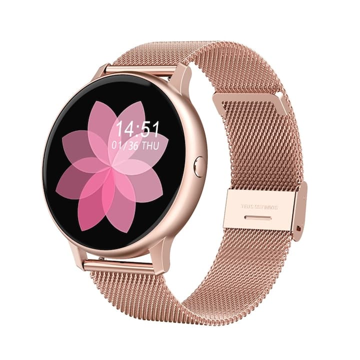 Smart Wear Watch GT88 PRO, IP67 vízállóság, HR, kalória, Bluetooth, ultravékony, rózsa