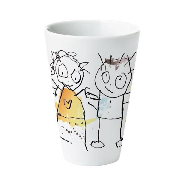 Set 2 cani cu perete dublu – Original Icons, Portelan, 300 ml, Multicolor