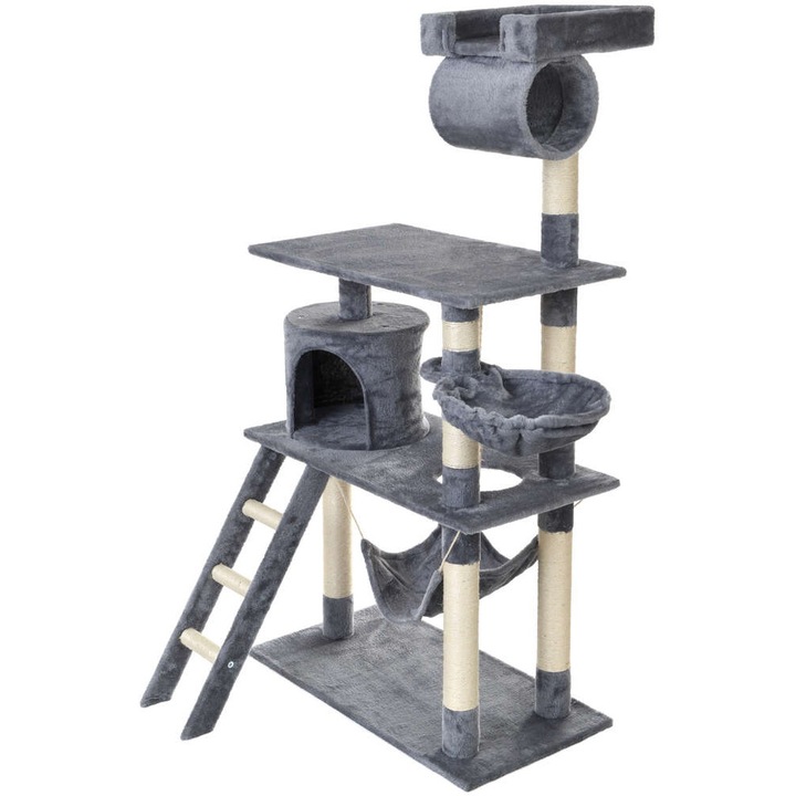 Funfit Play 5 Level Cat Amusement Centre and Scratching Post - gri