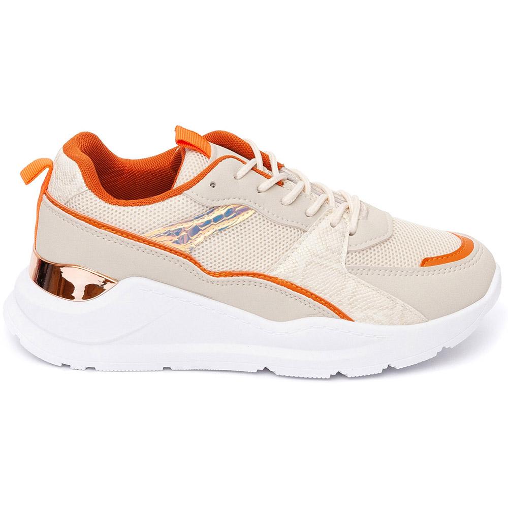 Pantofi sport dama Flakey cu talpa groasa, Bej, Bej