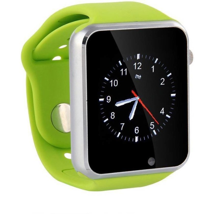 Smartwatch, Pimpom, Slot pentru card SIM, Camera foto, Notificari, Bluetooth, Verde