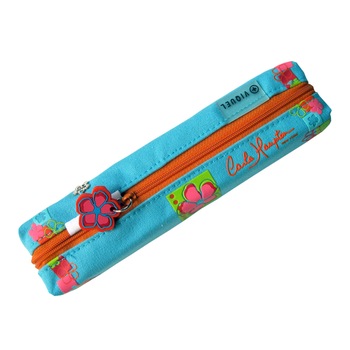 Penar Viquel 891316, model CARLA HAMPTON, inchidere cu fermoar, 200 x 40 x 30 mm, bleu/portocaliu Penar Viquel 891316, model CARLA HAMPTON, inchidere cu fermoar, 200 x 40 x 30 mm, bleu/portocaliu