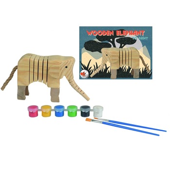 Set de pictat elefant din lemn, Egmont Set de pictat elefant din lemn, Egmont