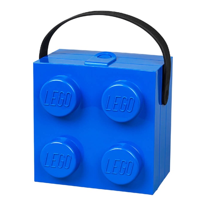 LEGO кутия за обяд 2x2, 16x11x16 см, синя