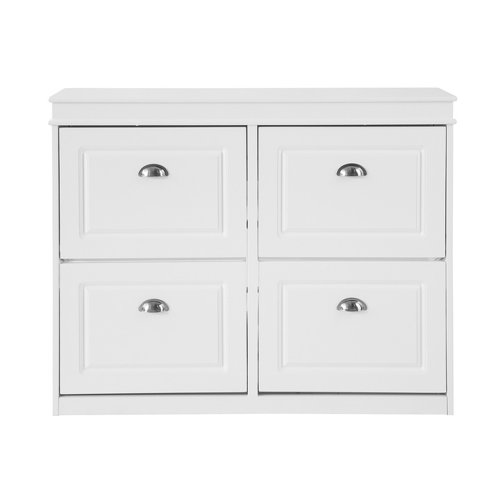 SoBuy cipőtároló pad, FSR79-W, 105 x 24 x 83 cm, MDF, fehér