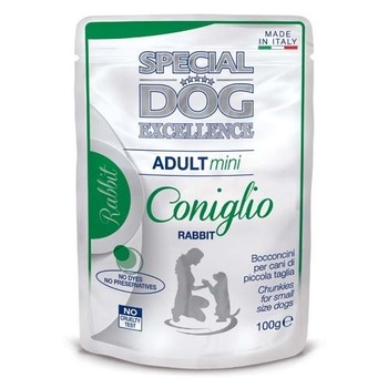 Hrana umeda pentru caini Special Dog Excellence Adult Mini plic iepure 100 g Hrana umeda pentru caini Special Dog Excellence Adult Mini plic iepure 100 g
