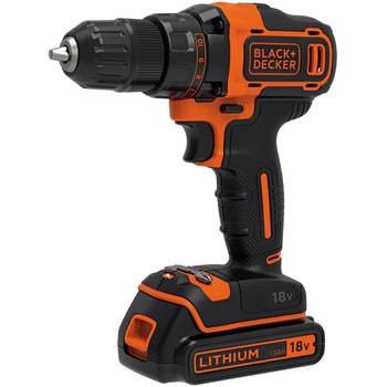 Masina de gaurit si insurubat (bormasina) pe acumulator Black&Decker BDCDD186B, 18 V, 2 acumulatori 1.5Ah, incarcator Masina de gaurit si insurubat (bormasina) pe acumulator Black&Decker BDCDD186B, 18 V, 2 acumulatori 1.5Ah, incarcator
