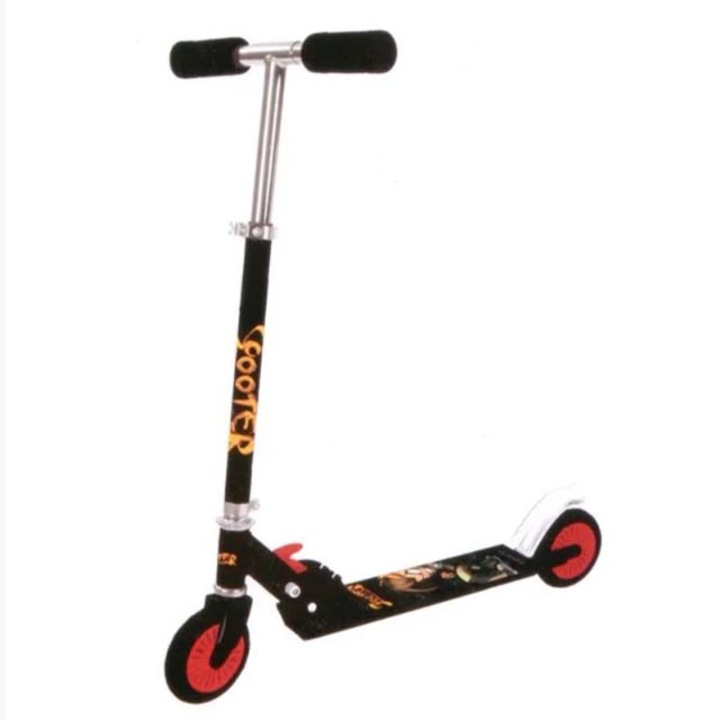 Детска алуминиева тротинетка, 50 кг, 5+ години, Черен