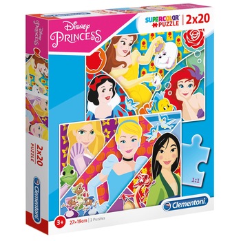 Puzzle Clementoni - Disney Princess, 2x20 piese