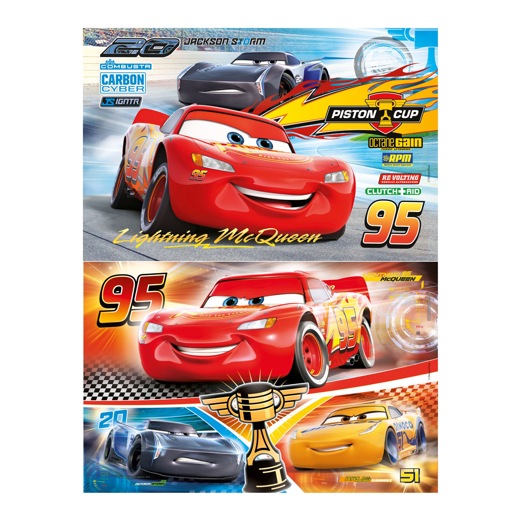 Puzzle Clementoni - Disney Cars 3, 2x60 piese - eMAG.ro
