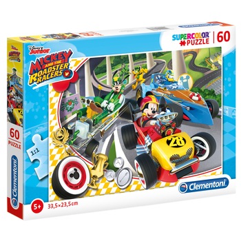 Puzzle Clementoni - Disney Mickey, Roadster racers, 60 piese