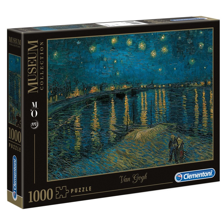 Пъзел Clementoni - Van Gogh, Звездна нощ в Рона, 1000 части