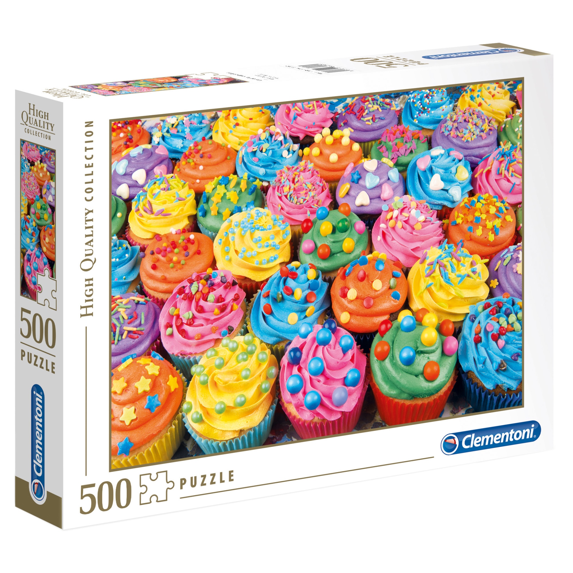 Puzzle Clementoni - Cupcakes colorate, 500 piese