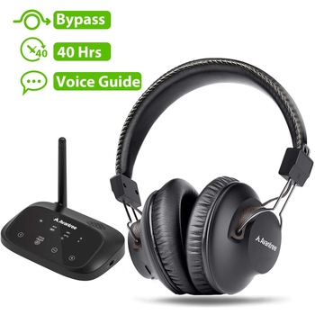 Set Avantree HT5009 casti audio Bluetooth AS9S plus adaptor transmitter Bluetooth BTTC-500P, pentru TV, Home Cinema Set Avantree HT5009 casti audio Bluetooth AS9S plus adaptor transmitter Bluetooth BTTC-500P, pentru TV, Home Cinema