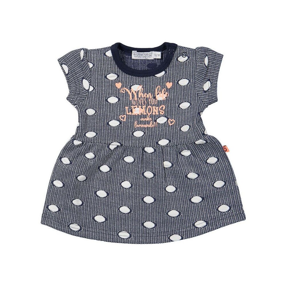 Rochita pentru fetite, Dirkje, cu buline, bleumarin