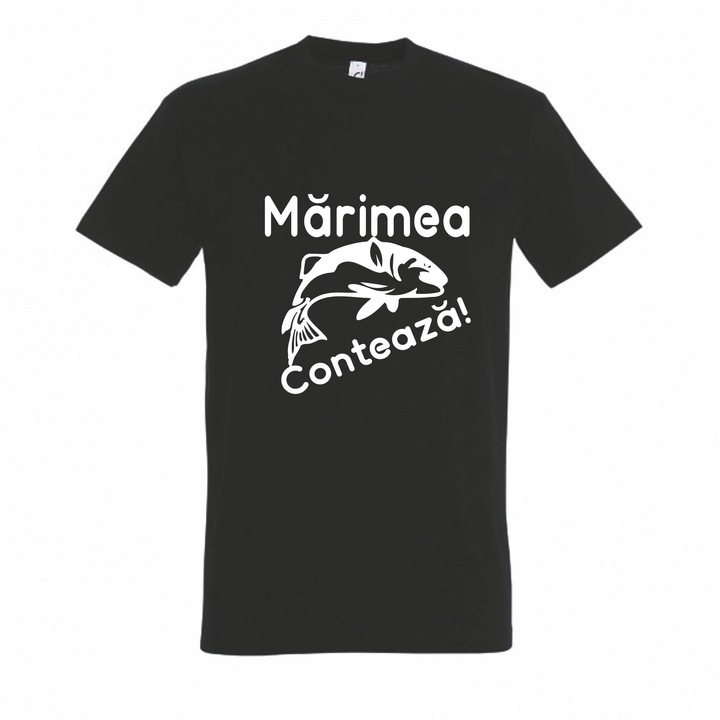 Tricou personalizat unisex "Marimea Conteza", Bumbac, Giftoro, Negru, XL