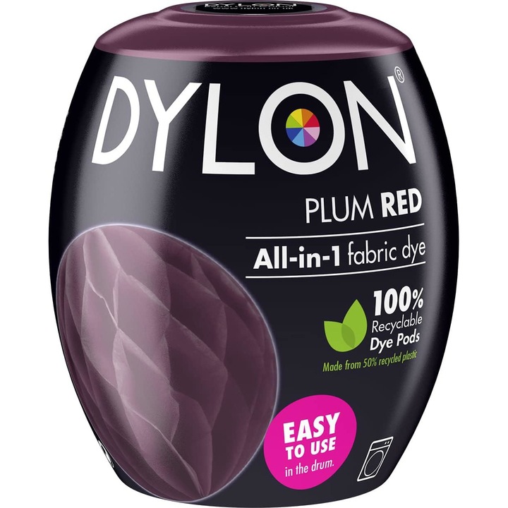 Vopsea haine, DYLON, pentru masina de spalat, Plum Red, 350 g
