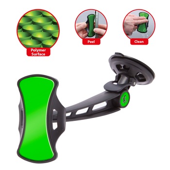 Suport auto, Delight Touch & Go, 200 x 95 x 70 mm, Negru/Verde Suport auto, Delight Touch & Go, 200 x 95 x 70 mm, Negru/Verde