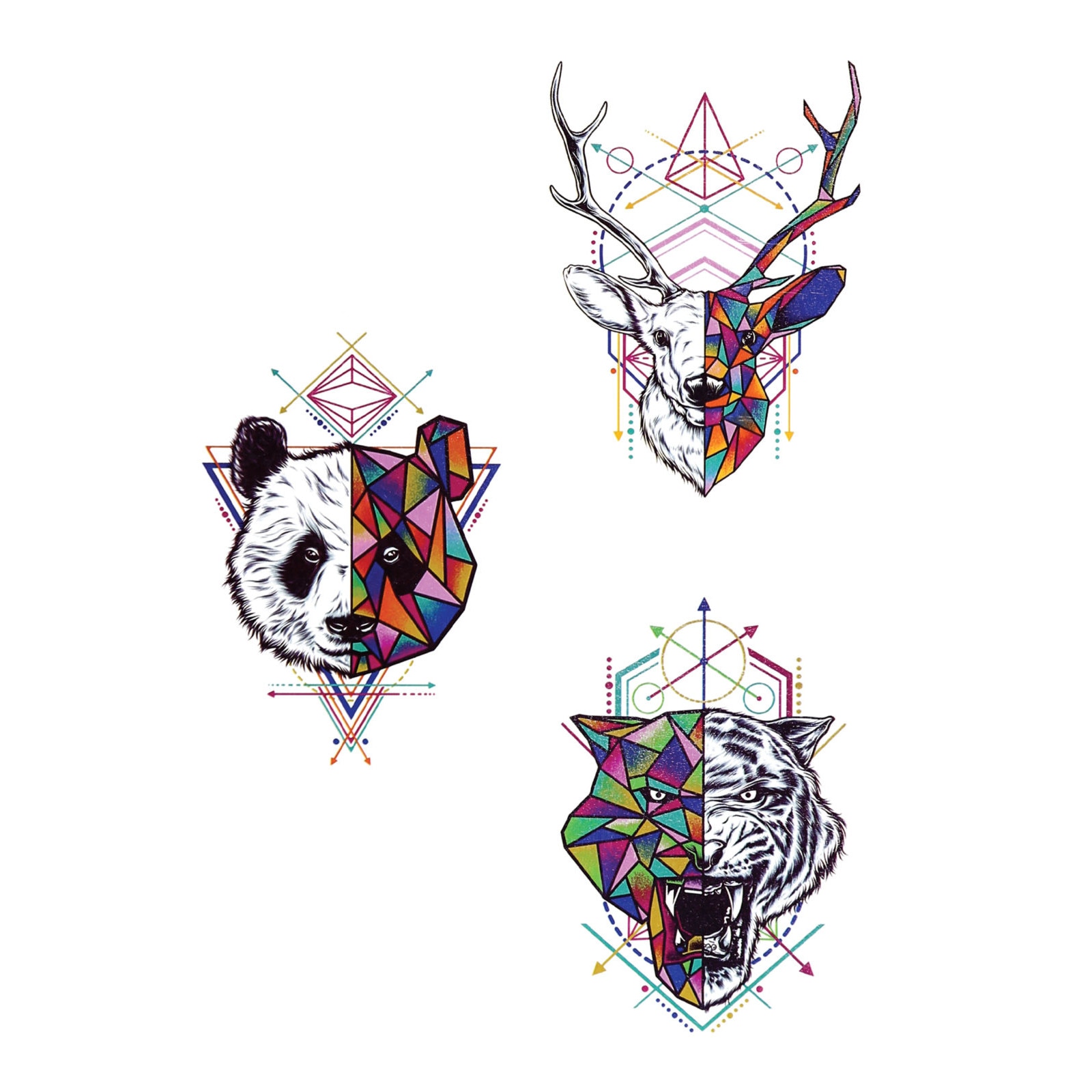 Tatuaj temporar, Flash Tattoos Romania, Animal Squad, rezistent la apa, aplicare rapida, 10x21 cm