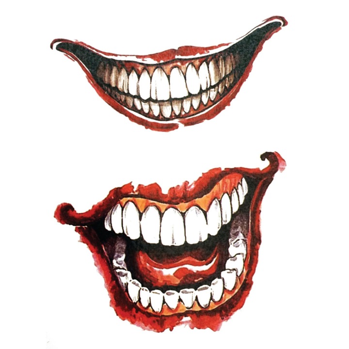 Tatuaj temporar, Flash Tattoos Romania, Laugh, rezistent la apa, aplicare rapida, 10x15 cm