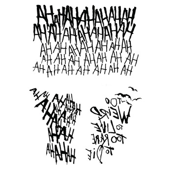 Tatuaj temporar, Flash Tattoos Romania, HaHaHa, rezistent la apa, aplicare rapida, 10x15 cm Tatuaj temporar, Flash Tattoos Romania, HaHaHa, rezistent la apa, aplicare rapida, 10x15 cm