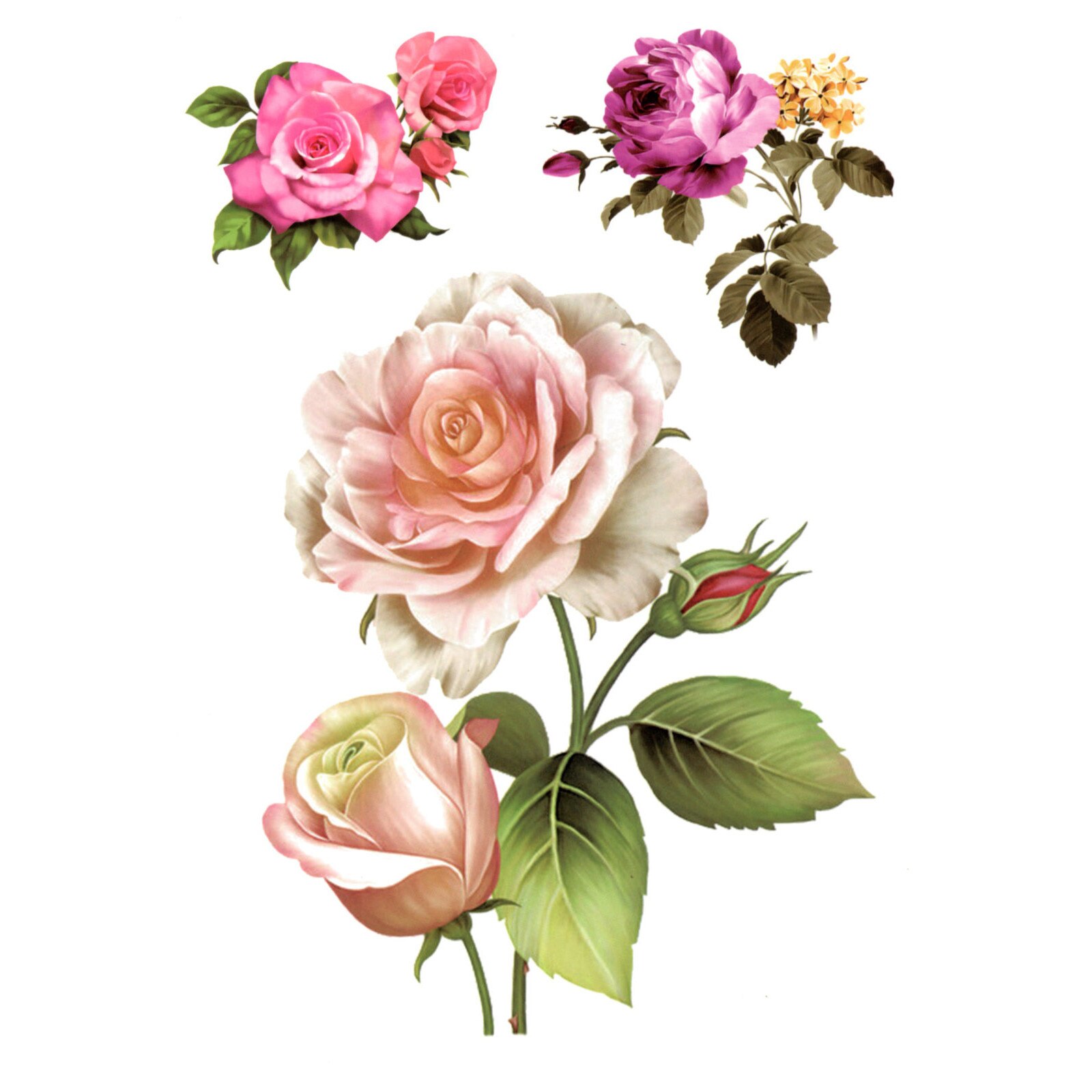 Tatuaj temporar, Flash Tattoos Romania, Summer Garden, rezistent la apa, aplicare rapida, 15x21 cm