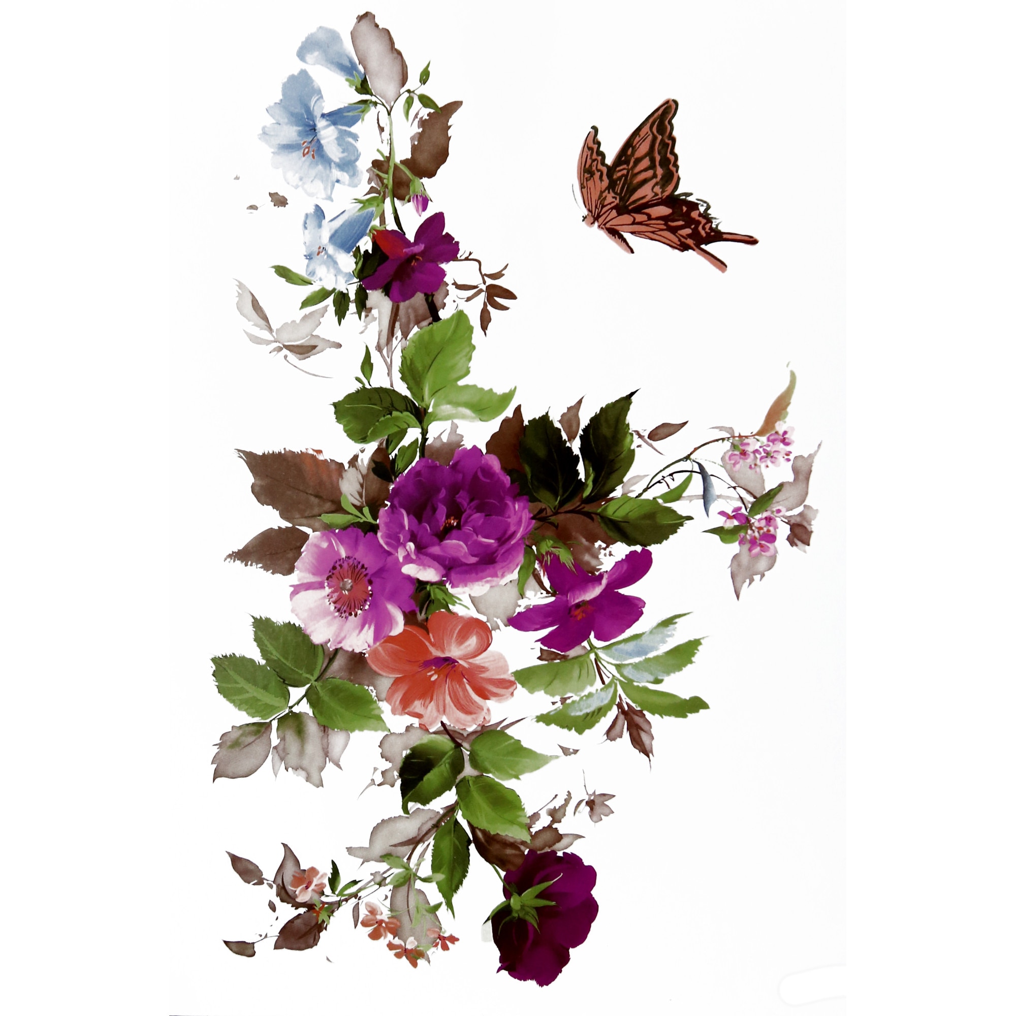 Tatuaj temporar, Flash Tattoos Romania, Just Flowers, rezistent la apa, aplicare rapida, 15x21 cm