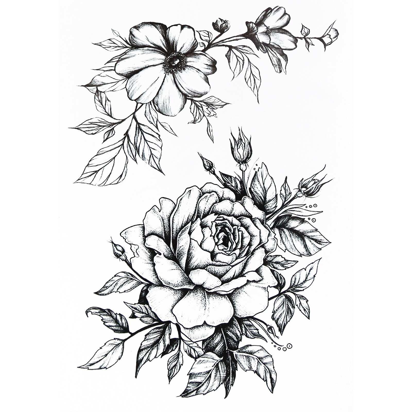 Tatuaj temporar, Flash Tattoos Romania, Simphony, rezistent la apa, aplicare rapida, 15x21 cm