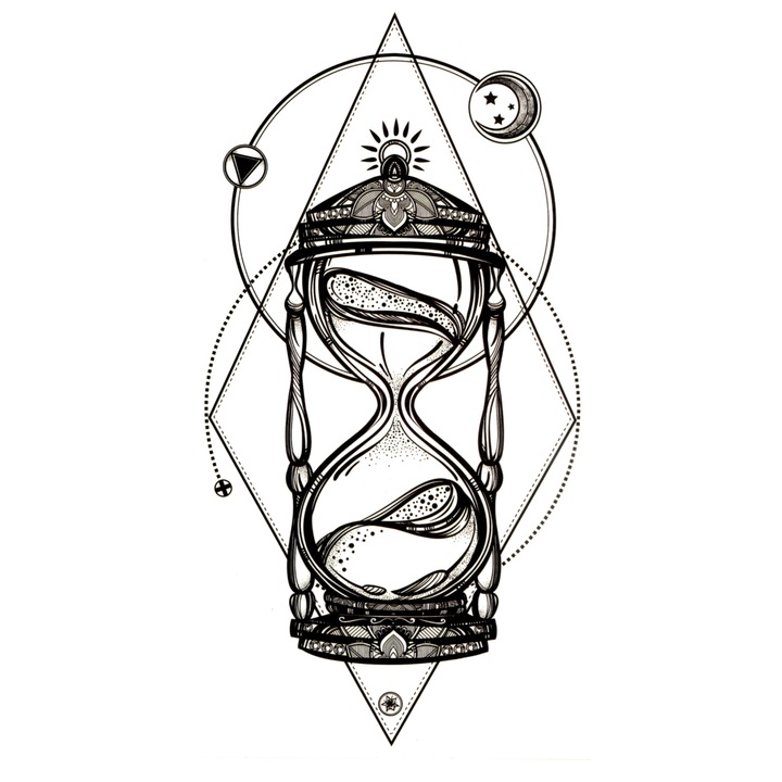 Tatuaj temporar, Flash Tattoos Romania, Tic-Tac, rezistent la apa, aplicare rapida, 11.4x21 cm