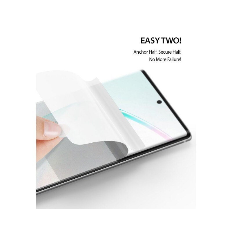 Folie de protectie ecran din silicon, TPU, Perfect fit, compatibila cu Samsung Galaxy Note 10 Plus, acopera tot ecranul, transparenta