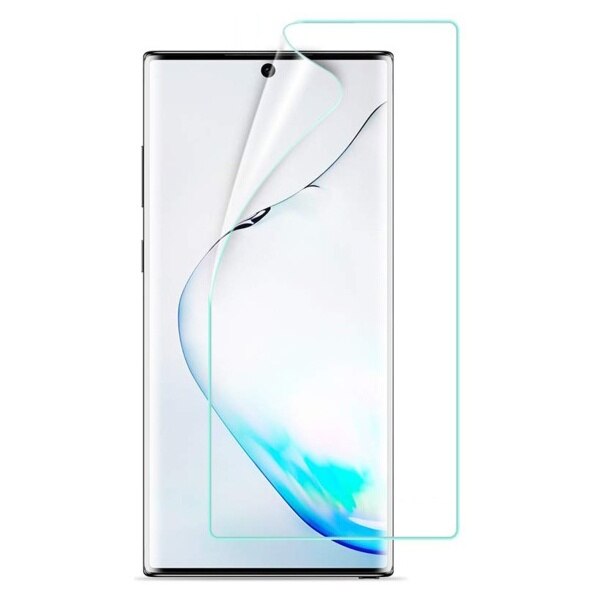 Folie de protectie ecran din silicon, TPU, Perfect fit, compatibila cu Samsung Galaxy Note 10 Plus, acopera tot ecranul, transparenta