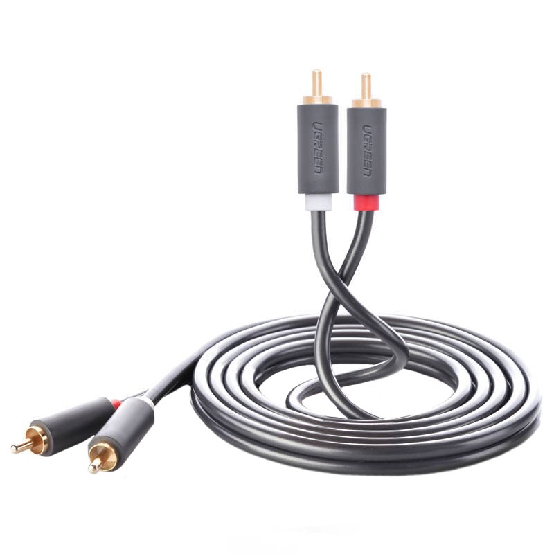 Cablu UGREEN 2RCA To 2RCA 1.5 m, Negru