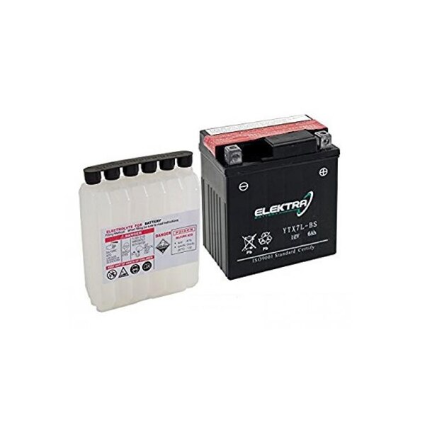 Baterie moto+electrolit 12V6AH, YTX7L-BS
