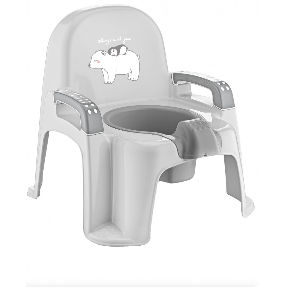 Olita scaunel pentru copii BabyJem Bear grey