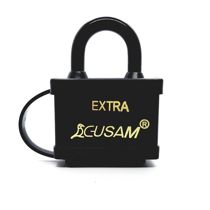 Lacat 40 mm cu protectie de cauciuc