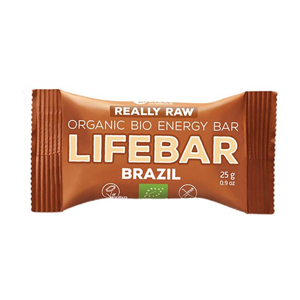 Baton cu nuci braziliene, raw bio, 25g