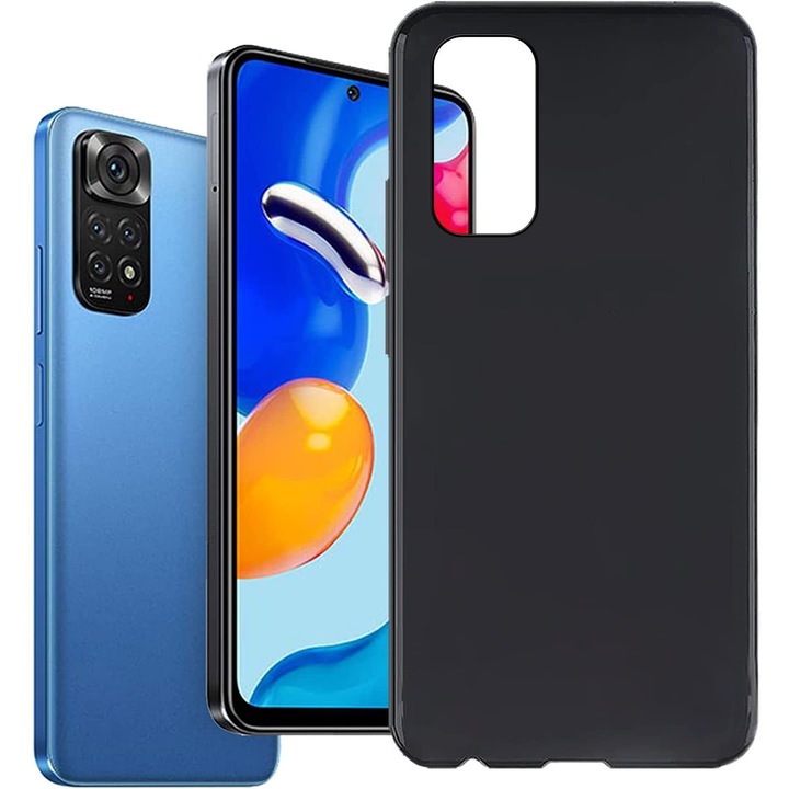 Силиконов Кейс за Xiaomi Redmi Note 11 Pro 5G, Противоударен, Черен